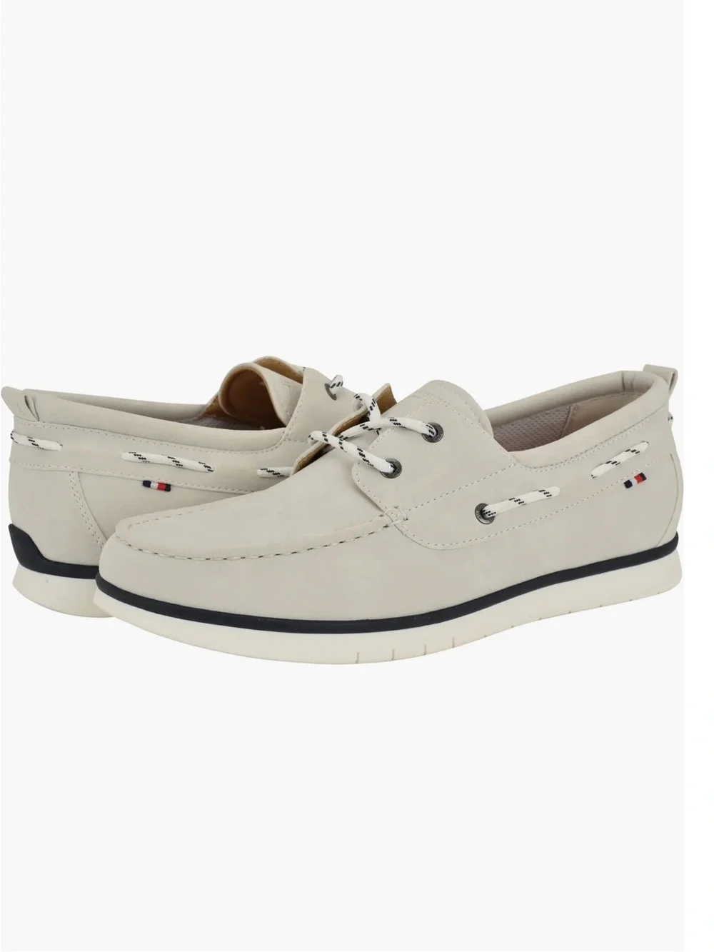 NWOT Men's Casual Boat Shoe in Beige - Lace-Up Slip-On